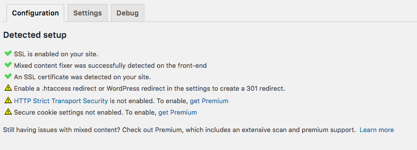 configuration setup SSL