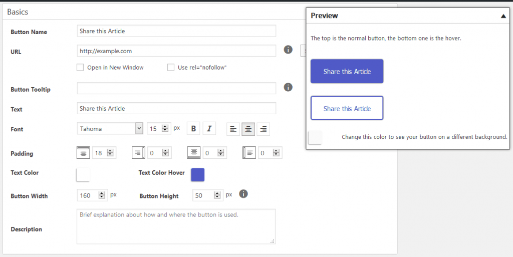 Beispiel für einen Shortcode-Button